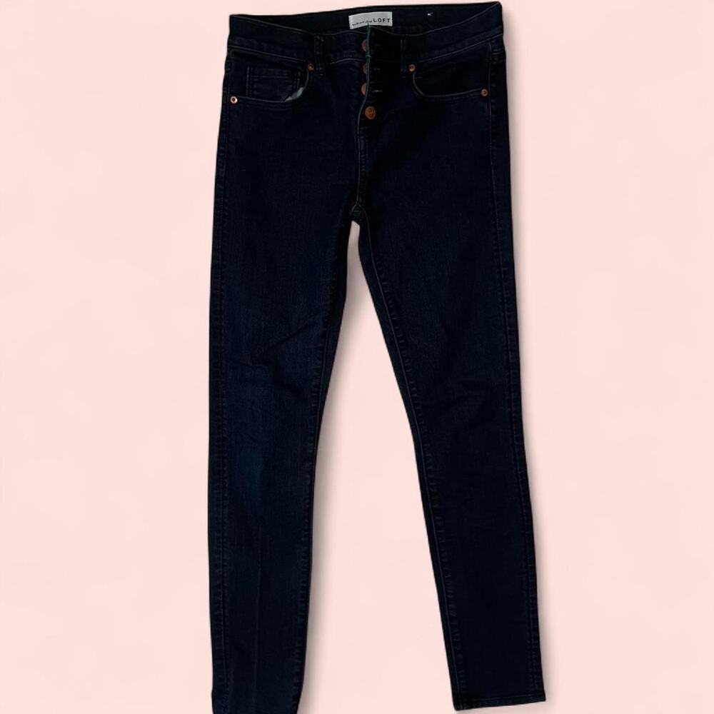 Loft dark wash modern skinny jeans - Picture 2 of 5
